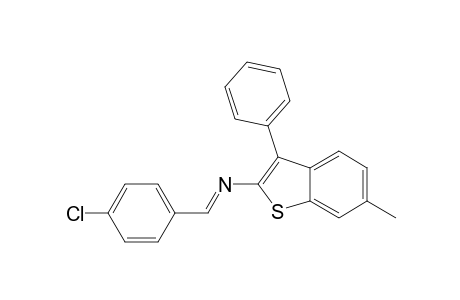 Benzo[b]thiophen-2-amine, N-[(4-chlorophenyl)methylene]-6-methyl-3-phenyl-