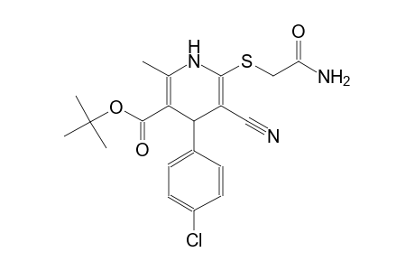 3-pyridinecarboxylic acid, 6-[(2-amino-2-oxoethyl)thio]-4-(4-chlorophenyl)-5-cyano-1,4-dihydro-2-methyl-, 1,1-dimethylethyl ester