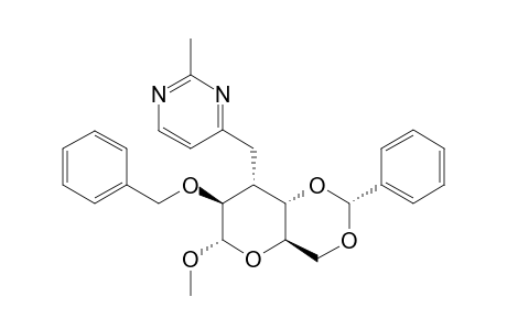 2-METHYL-4-(METHYL-2-O-BENZYL-4,6-O-BENZYLIDENE-3-DEOXY-ALPHA-D-ALTROPYRANOSID-3-YLMETHYL)-PYRIMIDINE