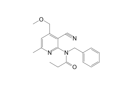 N-benzyl-N-[3-cyano-4-(methoxymethyl)-6-methyl-2-pyridyl]propanamide