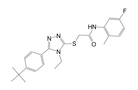 2-{[5-(4-tert-butylphenyl)-4-ethyl-4H-1,2,4-triazol-3-yl]sulfanyl}-N-(5-fluoro-2-methylphenyl)acetamide