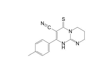3,4,6,9-tetrahydro-6-thioxo-8-p-tolyl-2H-pyrimido[1,2-a]pyrimidine-7-carbonitrile