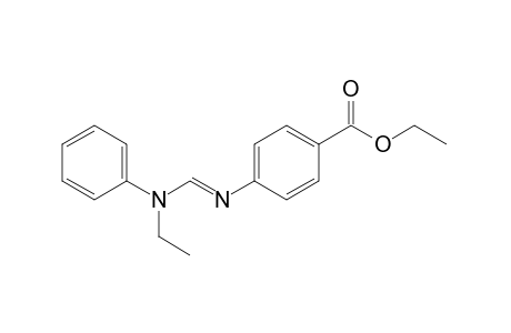 p-{[(N-ethylanilino)methylene]amino}benzoic acid, ethyl ester