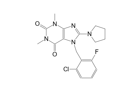 7-(2-chloro-6-fluorobenzyl)-1,3-dimethyl-8-(1-pyrrolidinyl)-3,7-dihydro-1H-purine-2,6-dione