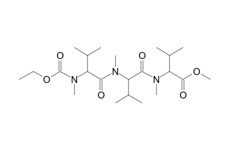 val-val-val, N,N',N''-Trimethyl-N-ethoxycarbonyl-, methyl ester (isomer 1)