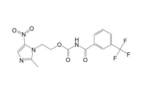 Carbamic acid, [3-(trifluoromethyl)benzoyl]-, 2-(2-methyl-5-nitro-1H-imidazol-1-yl)ethyl ester