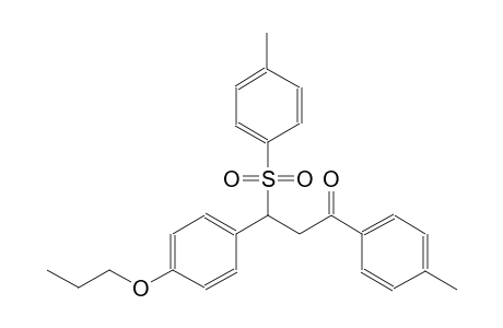 1-(4-methylphenyl)-3-[(4-methylphenyl)sulfonyl]-3-(4-propoxyphenyl)-1-propanone