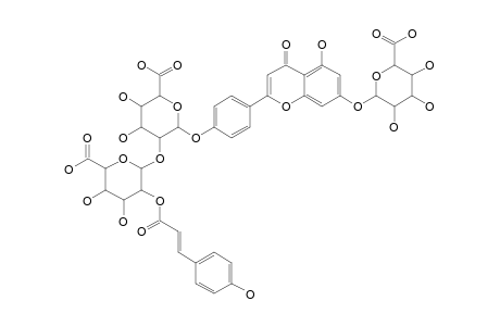 7-O-BETA-D-GLUCURONOPYRANOSYL-4'-O-[2'-PARA-E-COUMAROYL-O-BETA-D-GLUCURONOPYRANOSYL-(1->2)-O-BETA-D-GLUCURONOPYRANOSIDE]-APIGENIN