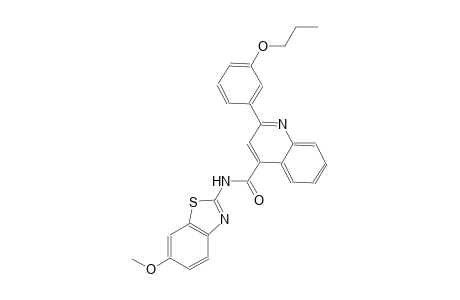 N-(6-methoxy-1,3-benzothiazol-2-yl)-2-(3-propoxyphenyl)-4-quinolinecarboxamide