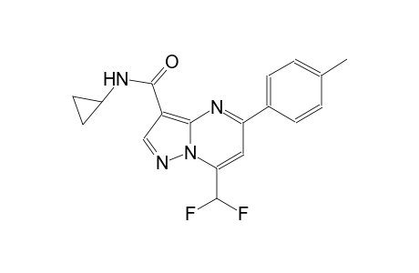 N-cyclopropyl-7-(difluoromethyl)-5-(4-methylphenyl)pyrazolo[1,5-a]pyrimidine-3-carboxamide