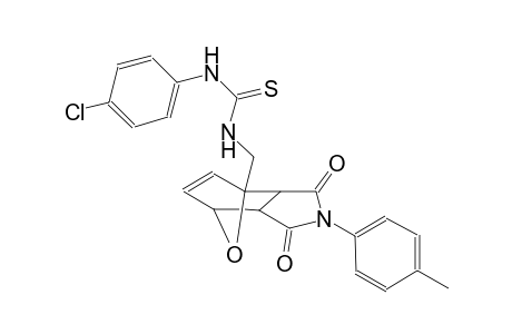 1-(4-chlorophenyl)-3-{[4-(4-methylphenyl)-3,5-dioxo-10-oxa-4-azatricyclo[5.2.1.0²,⁶]dec-8-en-1-yl]methyl}thiourea