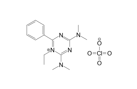 1-Ethyl-2,4-bis(dimethylamino)-6-phenyl-1,3,5-triazazinium perchlorate