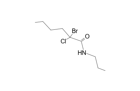 N-Propyl-2-bromo-2-chlorohexamide