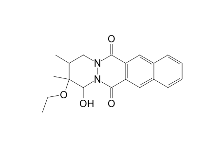 1-Hydroxy-2-ethoxy-2,3-dimethyl-4a,12a-diaza-1,2,3,4,4a,5,12,12a-octahydronaphthacene-5,12-dione