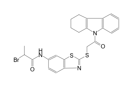 propanamide, 2-bromo-N-[2-[[2-oxo-2-(1,2,3,4-tetrahydro-9H-carbazol-9-yl)ethyl]thio]-6-benzothiazolyl]-