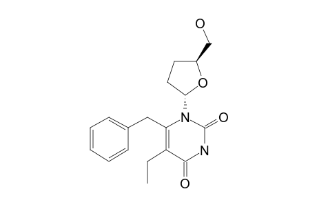 ALPHA-6-BENZYL-5-ETHYL-2',3'-DIDEOXYURIDINE