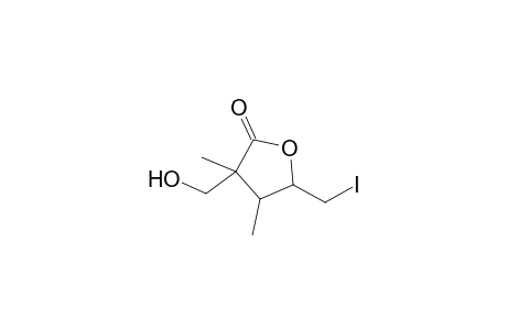 (+-)-3-Hydroxymethyl-3,4.alpha.-dimethyl-5-iodomethyltetrahydro-2(3H)-furanone
