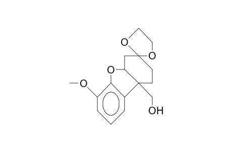 (4AS*,9bS*)-9b-hydroxymethyl-6-methoxy-1,4,4a,9b-tetrahydro-dibenzofuran-3(2H)-one ethylene acetal