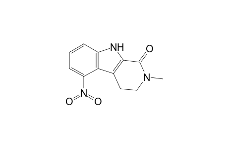 1H-Pyrido[3,4-b]indol-1-one, 2,3,4,9-tetrahydro-8-methyl-5-nitro-
