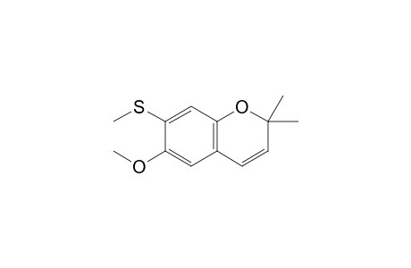 6-Methoxy-2,2-dimethyl-7-(methylthio)-1-benzopyran
