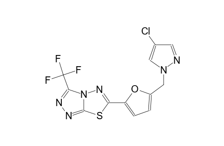 6-{5-[(4-chloro-1H-pyrazol-1-yl)methyl]-2-furyl}-3-(trifluoromethyl)[1,2,4]triazolo[3,4-b][1,3,4]thiadiazole