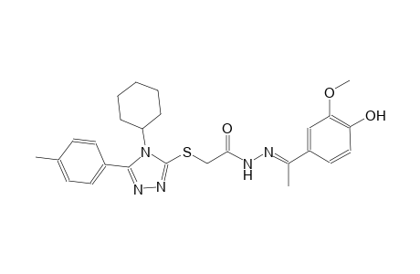 2-{[4-cyclohexyl-5-(4-methylphenyl)-4H-1,2,4-triazol-3-yl]sulfanyl}-N'-[(E)-1-(4-hydroxy-3-methoxyphenyl)ethylidene]acetohydrazide