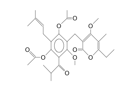 Diacetyl-9-O-methyl-auricepyrone