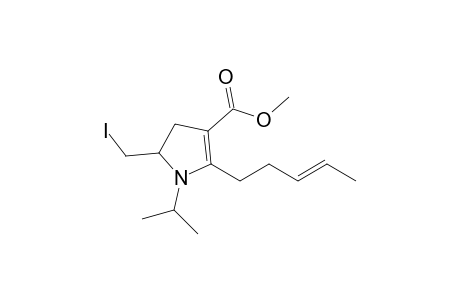 Methyl N-isopropyl-2-(3"-pentenyl)-5-(iodomethyl)-4,5-dihydropyrrol-3-carboxylate