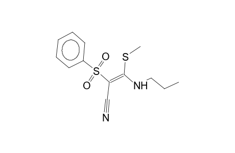 alpha-phenylsulfonyl-beta-methylthio-beta-propylaminoacrylonitrile
