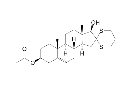 Androst-5-en-16-one, 3-(acetyloxy)-17-hydroxy-, cyclic 16-(1,3-propanediyl mercaptole), (3.beta.,17.beta.)-