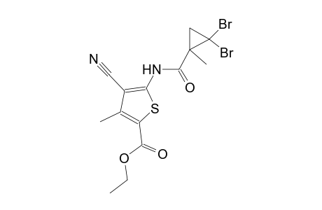 ethyl 4-cyano-5-{[(2,2-dibromo-1-methylcyclopropyl)carbonyl]amino}-3-methyl-2-thiophenecarboxylate