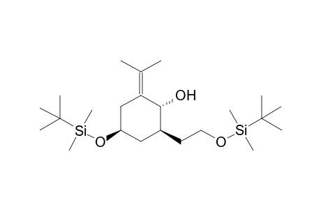 (1R*,2S*,4R*)-4-[(tert-Butyldimethylsilyl)oxy]-2-(2-((tert-butyldimethylsilyl)oxy)ethyl)-6-(propan-2-ylidene)cyclohexanol