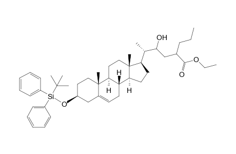 3-.beta.-tert-Butyldiphenylsiloxy-24-propyl-22-oxy-chol-5-en-24-carboxylic acid ethyl ester