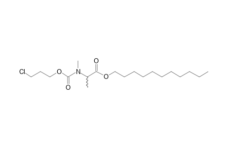 dl-Alanine, N-methyl-N-(3-chloropropoxycarbonyl)-, undecyl ester