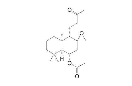 (+)-(1S,4S,4aS,8aR)-4-(4-Acetoxy-octahydro-5,5,8a-trimethylspiro[naphthalene-2(1H)-2'-oxiran]yl)-2-butanone