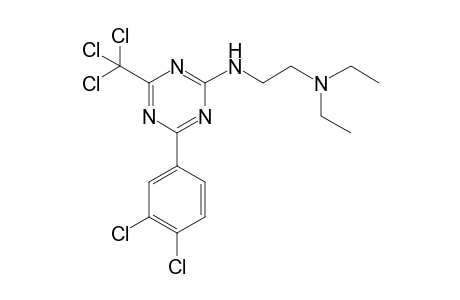 2-[3,4-Dichlorophenyl]-4-[[2-[diethylamino]ethyl]amino]-6-[trichloromethyl]-S-triazine