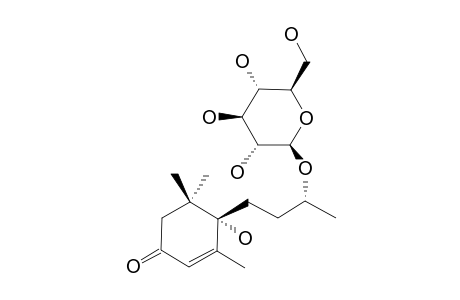 PS-1;DIHYDROVOMIFOLIOL-O-BETA-D-GLUCOPYRANOSIDE;(6S,9R)-6,9-DIHYDROXYMEGASTIGMAN-4-EN-3-ONE-9-O-BETA-D-GLUCOPYRANOSIDE