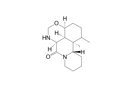 7H-Quinolizino[1,2,3-de][1,3]benzoxazin-7-one, tetradecahydro-1,12b-dimethyl-, (3a.alpha.,6a.alpha.,12a.beta.,12b.alpha.,12c.alpha.)-(.+-.)-