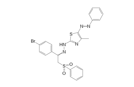 N-[2-Benzenesulfonyl-1-(4-bromo-phenyl)-ethylidene]-N'-(4-methyl-5-phenylazo-thiazol-2-yl)-hydrazine