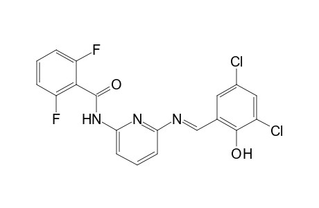 N-{6-[(3,5-DICHLOROSALICYLIDENE)AMINO]-2-PYRIDYL}-2,6-DIFLUOROBENZAMIDE