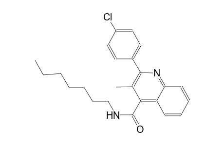 2-(4-chlorophenyl)-N-heptyl-3-methyl-4-quinolinecarboxamide
