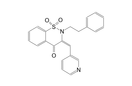 4H-1,2-benzothiazin-4-one, 2,3-dihydro-2-(2-phenylethyl)-3-(3-pyridinylmethylene)-, 1,1-dioxide, (3E)-