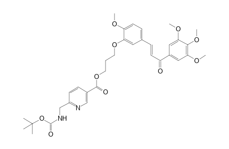 3-{2'-Methoxy-5'-[3''-oxo-3''-(3''',4''',5'''-trimethoxyphenyl)-prop-E1''-enyl]-phenyl}-propyl 6-(t-butoxycarbonylaminomethyl)nicotinate