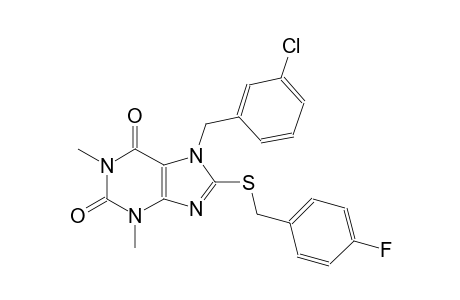 7-(3-Chlorobenzyl)-8-[(4-fluorobenzyl)sulfanyl]-1,3-dimethyl-3,7-dihydro-1H-purine-2,6-dione