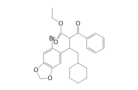 ethyl 2-benzoyl-3-(6-bromo-1,3-benzodioxol-5-yl)-4-cyclohexyl-butanoate