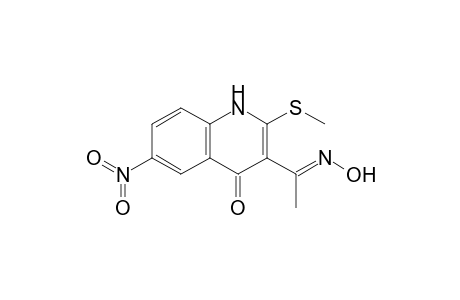 3-(1-Hydroxyiminoethyl)-2-methylsulfanyl-6-nitro-1H-quinolin-4-one