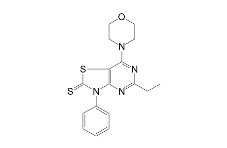 5-Ethyl-7-(4-morpholinyl)-3-phenyl-2-thiazolo[4,5-d]pyrimidinethione