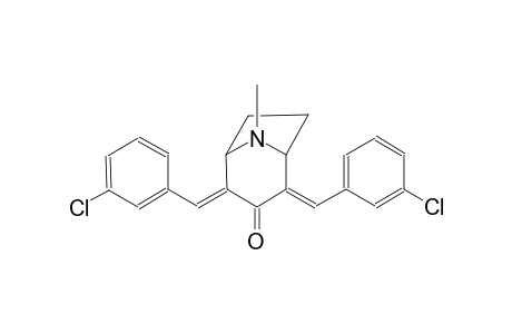 8-azabicyclo[3.2.1]octan-3-one, 2,4-bis[(3-chlorophenyl)methylene]-8-methyl-, (2E,4E)-