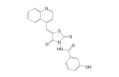 benzamide, 3-hydroxy-N-[(5Z)-4-oxo-5-(4-quinolinylmethylene)-2-thioxothiazolidinyl]-