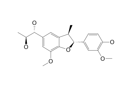 LICARINEDIOL-A;(2S,3S,1'S,2'R)-2,3-DIHYDRO-5-(1',2'-DIHYDROXYPROPYL)-2-(4-HYDROXY-3-METHOXYPHENYL)-7-METHOXY-3-METHYLBENZOFURAN